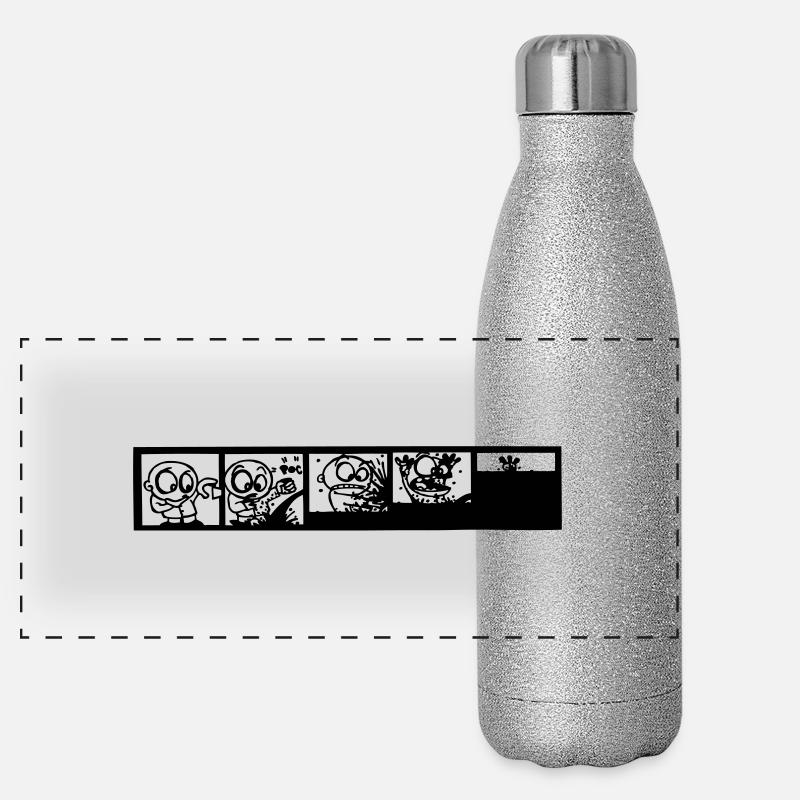 comics strip ink Panoramic Glitter Thermal Bottle 500 ml