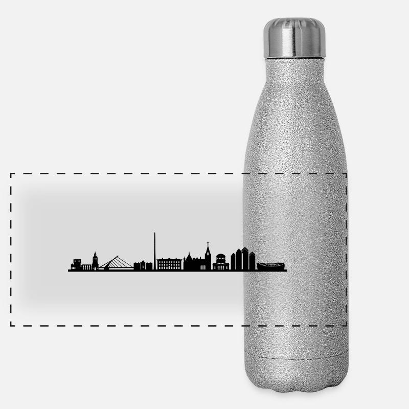 Skyline - Dublin Panorama Glitzer Isolierflasche 500 ml