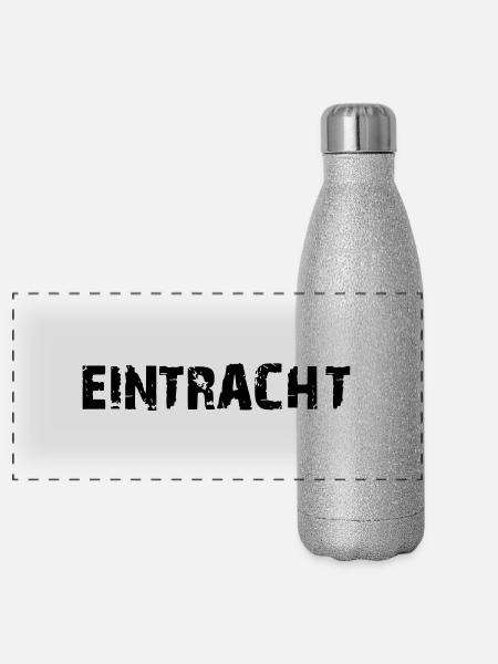 Eintracht 01 - Panorama Glitzer Isolierflasche 500 ml - Silber Glitzer