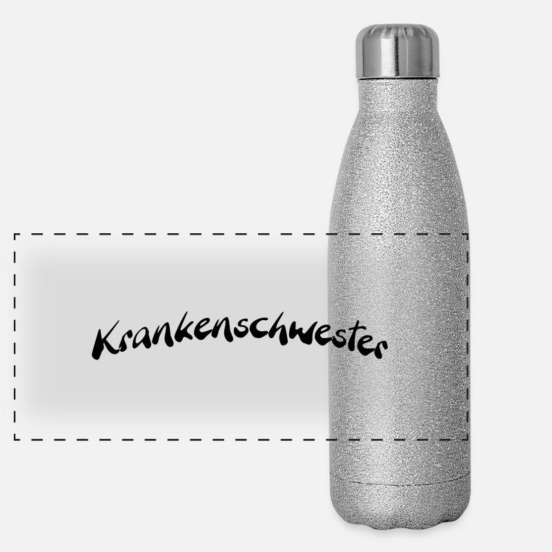 Krankenschwester Panorama Glitzer Isolierflasche 500 ml
