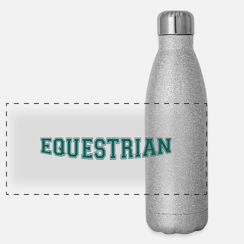 Equestrian Writing Panoramic Glitter Thermal Bottle 500 ml