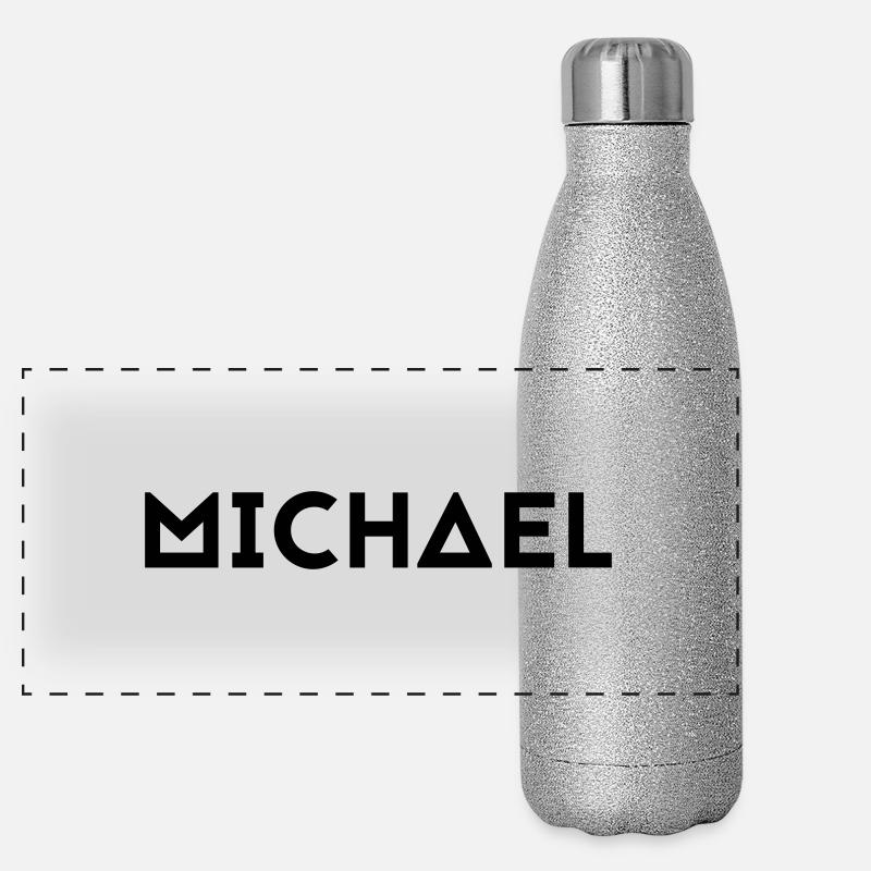 Prénom Michael Gourde isotherme panoramique pailletée 500 ml