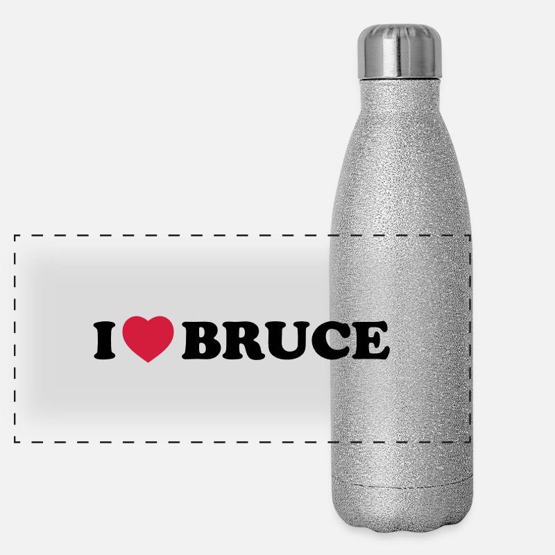 I love bruce Panorama Glitzer Isolierflasche 500 ml