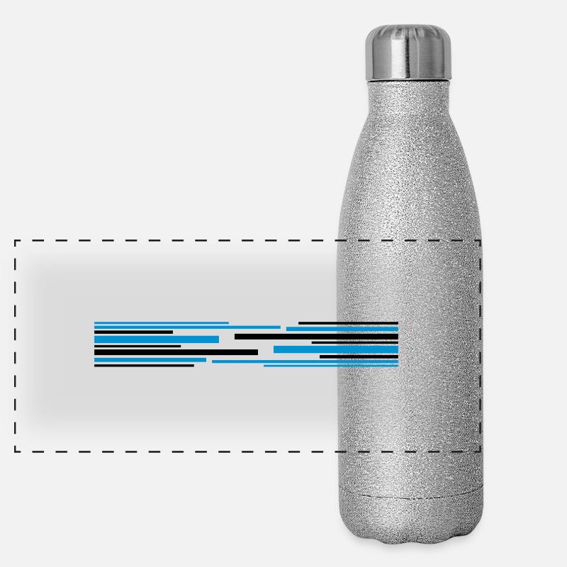 Many lines pattern Panoramic Glitter Thermal Bottle 500 ml