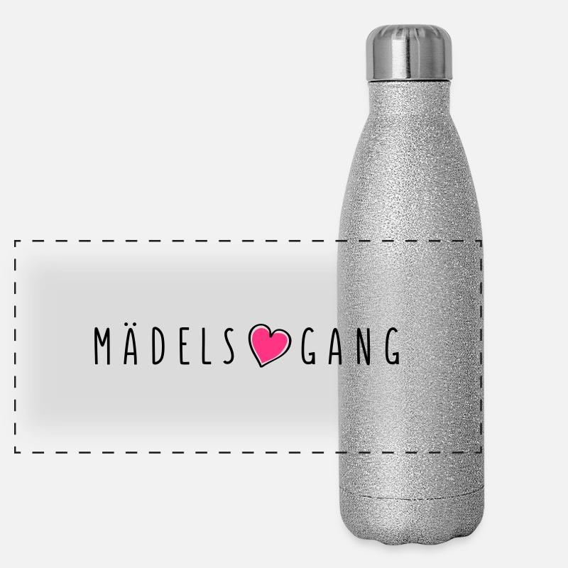 maedels herz gang Panorama Glitzer Isolierflasche 500 ml