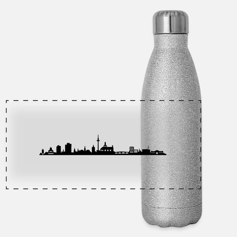 Skyline - Mannheim Panorama Glitzer Isolierflasche 500 ml