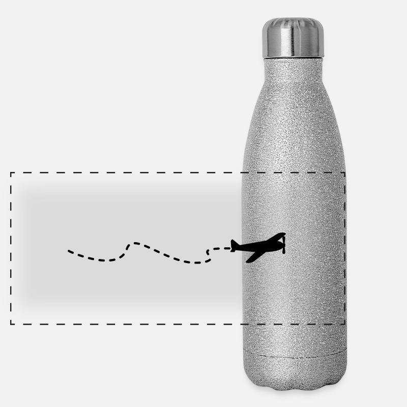 Avion / plain vol (1c) Gourde isotherme panoramique pailletée 500 ml