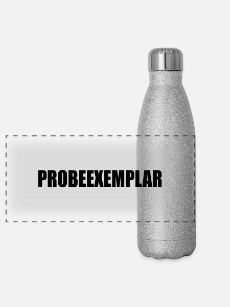 PROBEEXEMPLAR - Panorama Glitzer Isolierflasche 500 ml - Silber Glitzer