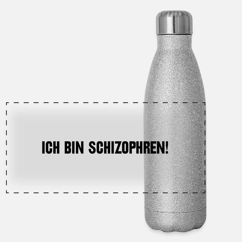 Ich bin schizophren! Part 1 Panorama Glitzer Isolierflasche 500 ml
