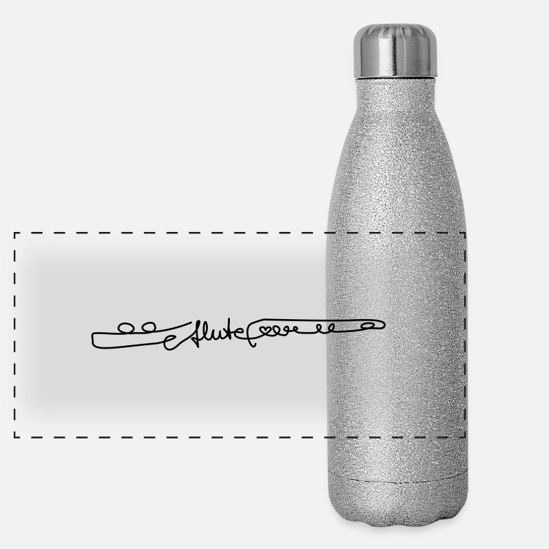 one line c flute Panorama Glitzer Isolierflasche 500 ml
