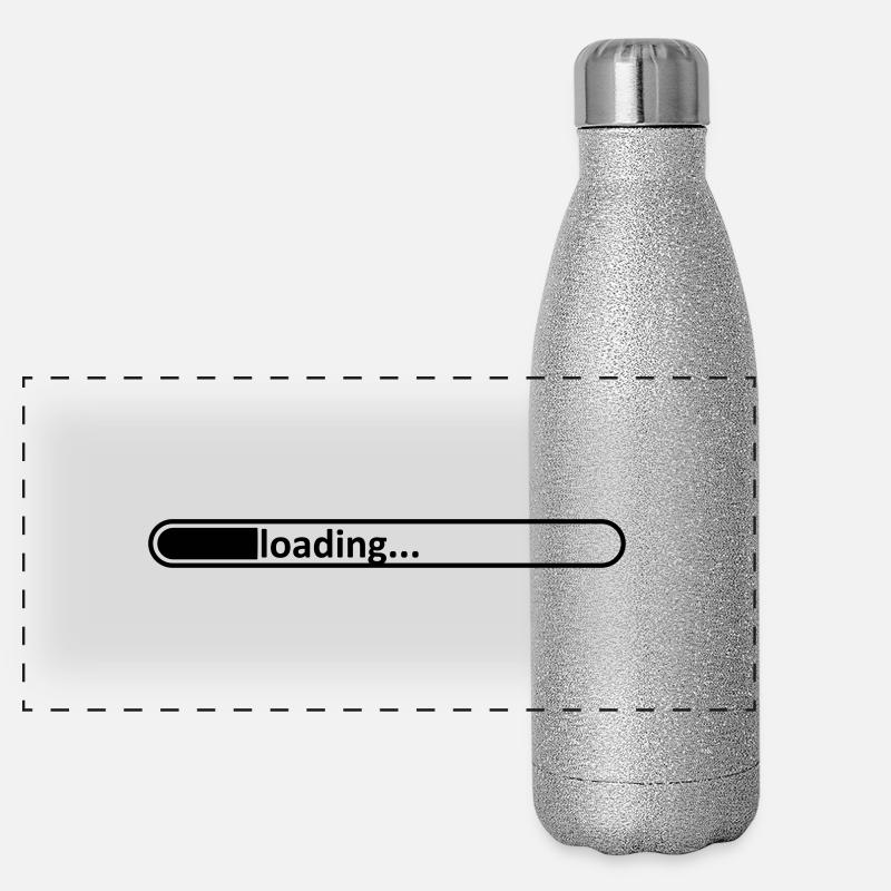 Ladebalken //loading//laden //lädt // Dauer //Zeit Panorama Glitzer Isolierflasche 500 ml