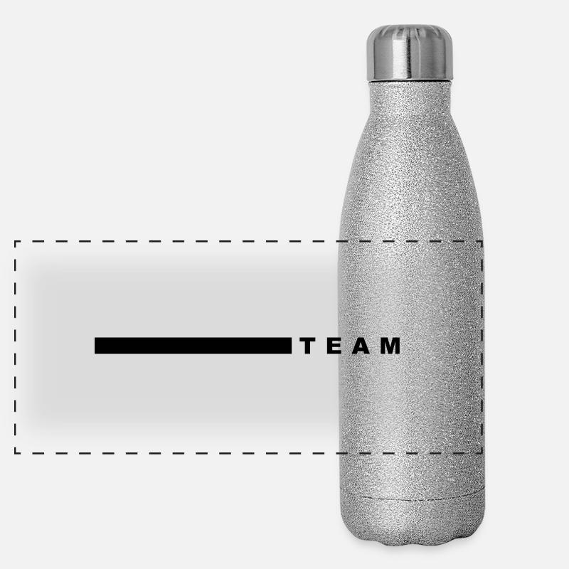 Team rechts vom Balken Panorama Glitzer Isolierflasche 500 ml