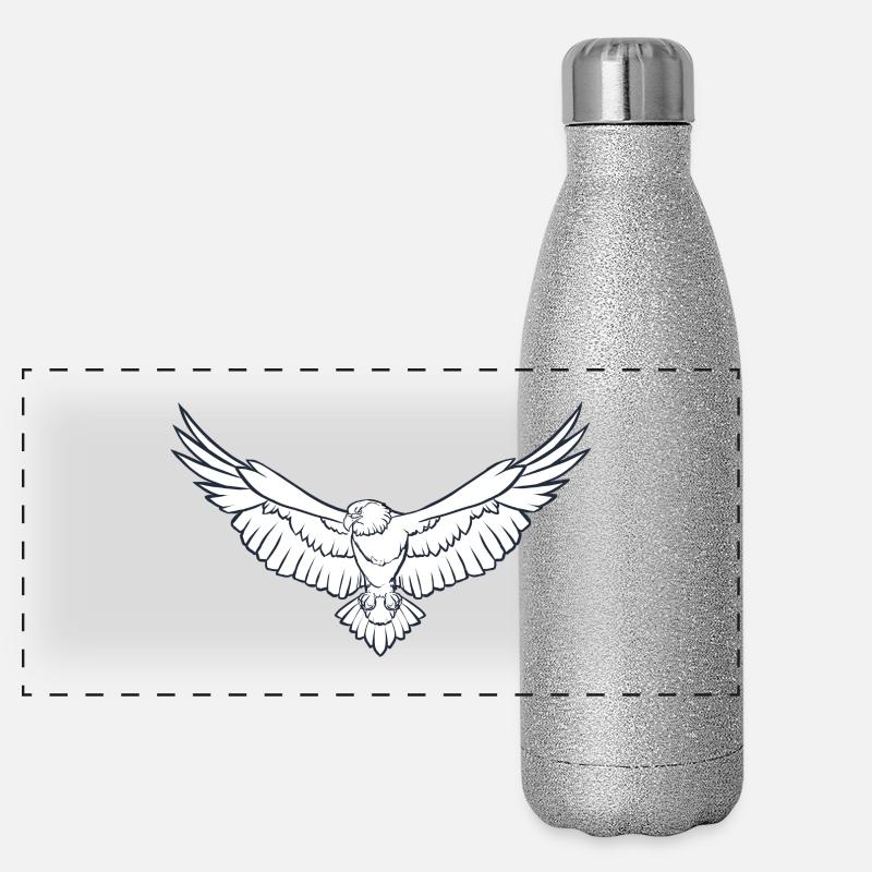 aigle - Gourde isotherme panoramique pailletée 500 ml - paillettes argentées