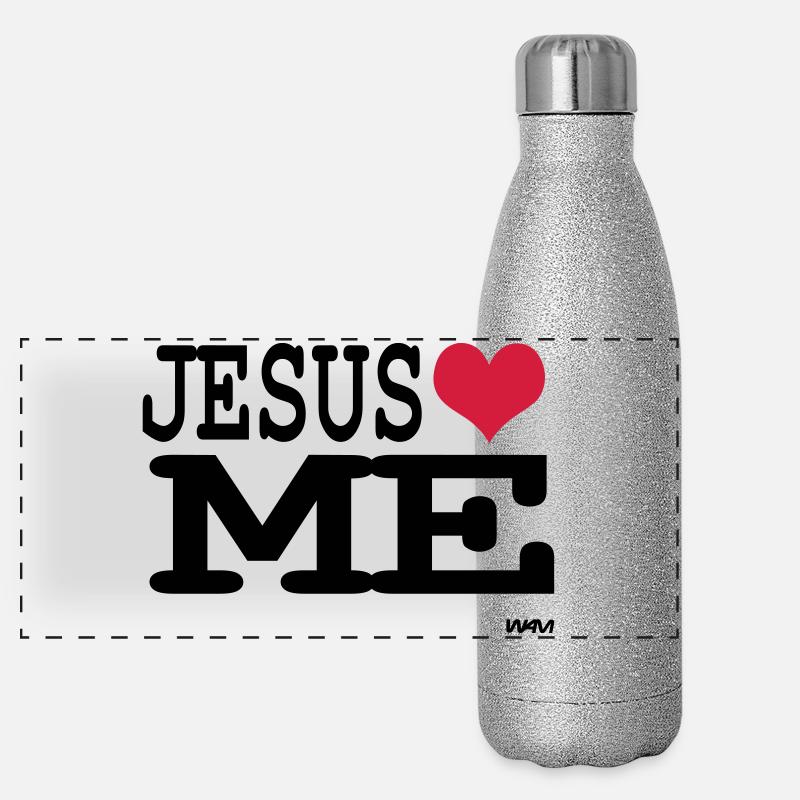 jesus loves me Panoramic Glitter Thermal Bottle 500 ml