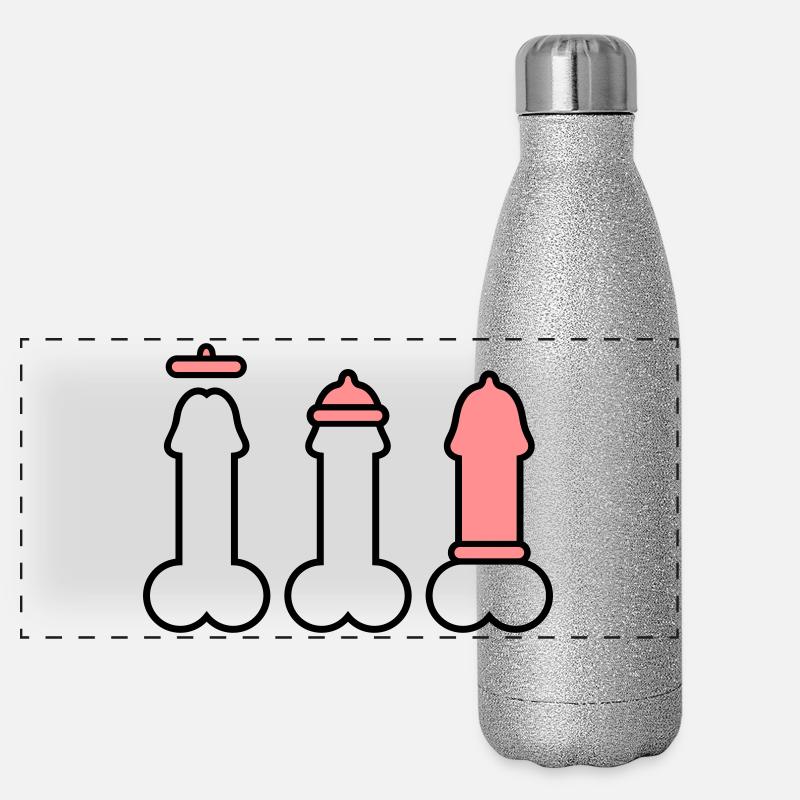 Condom 2 clr Gourde isotherme panoramique pailletée 500 ml