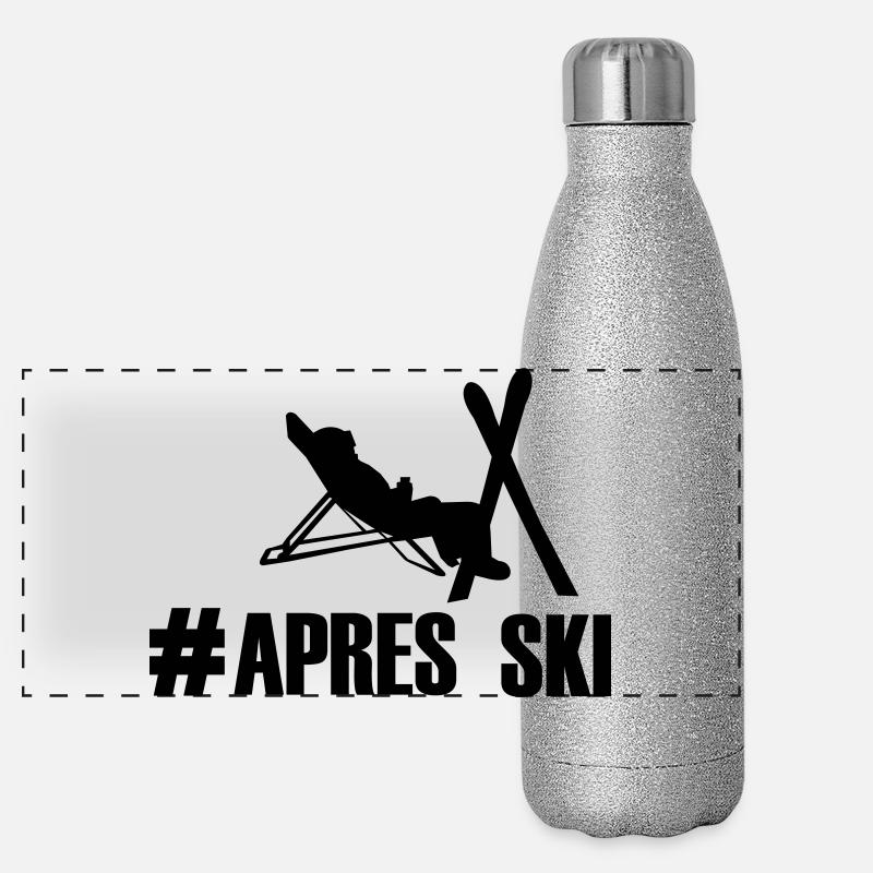 Ski Pause Panorama Glitzer Isolierflasche 500 ml