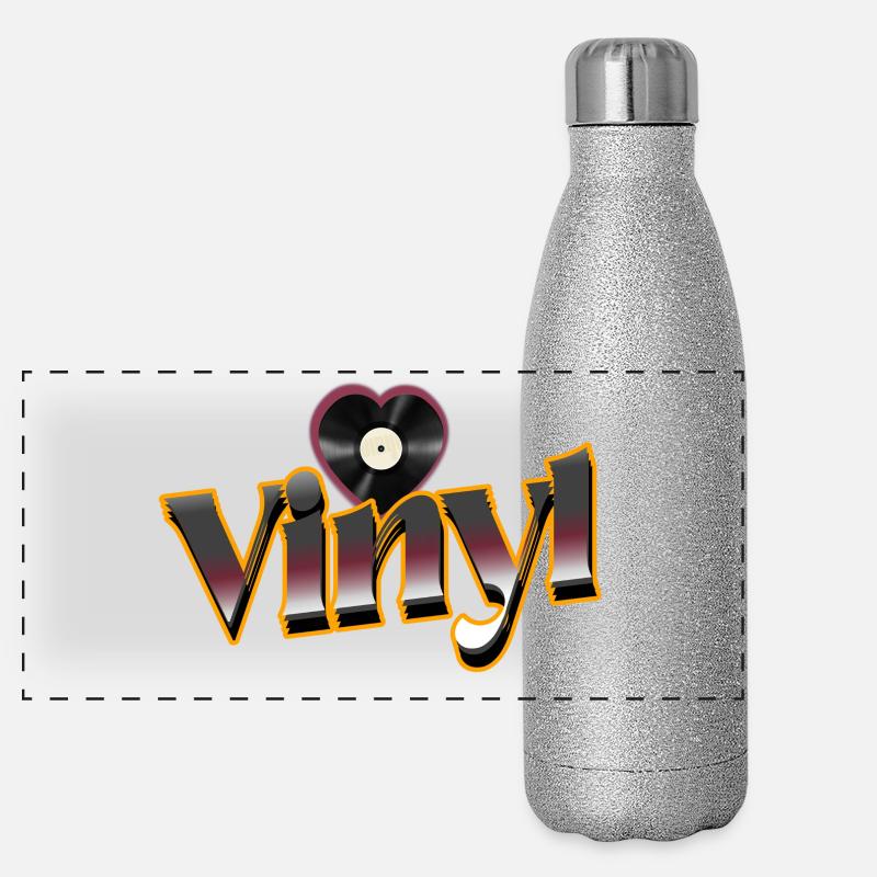 Vinyle Love Gourde isotherme panoramique pailletée 500 ml