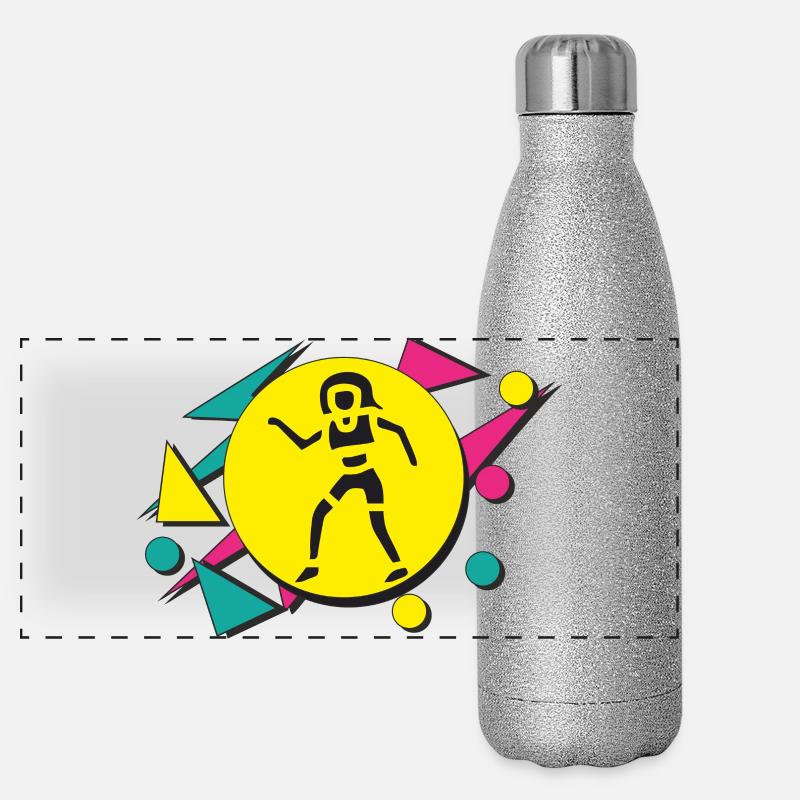 80s Dancer Panorama Glitzer Isolierflasche 500 ml
