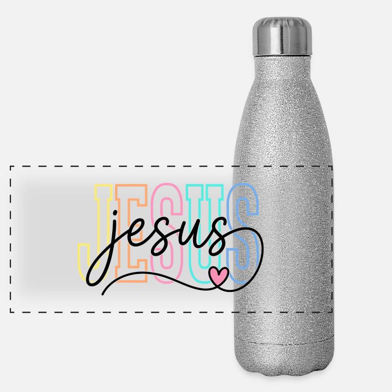 Jesus Panoramic Glitter Thermal Bottle 500 ml