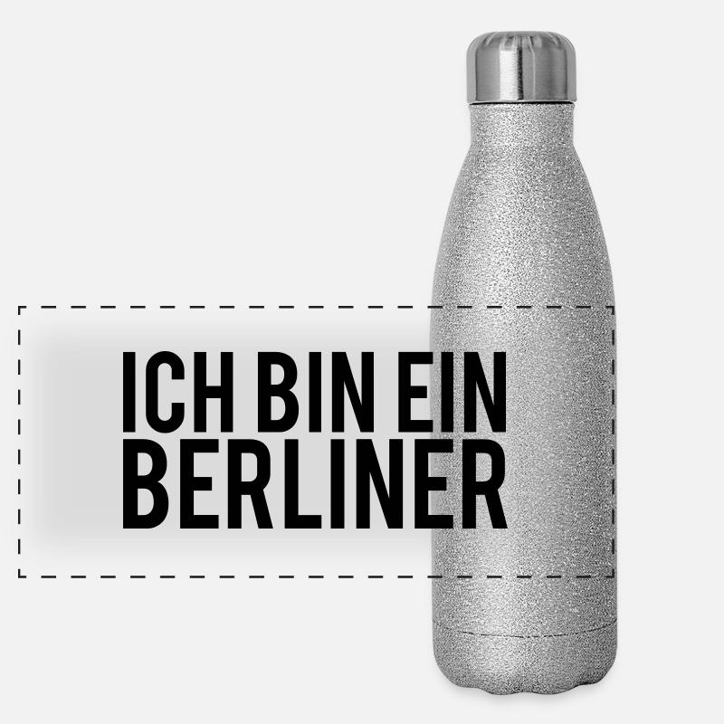 ICH BIN EIN BERLINER Panorama Glitzer Isolierflasche 500 ml