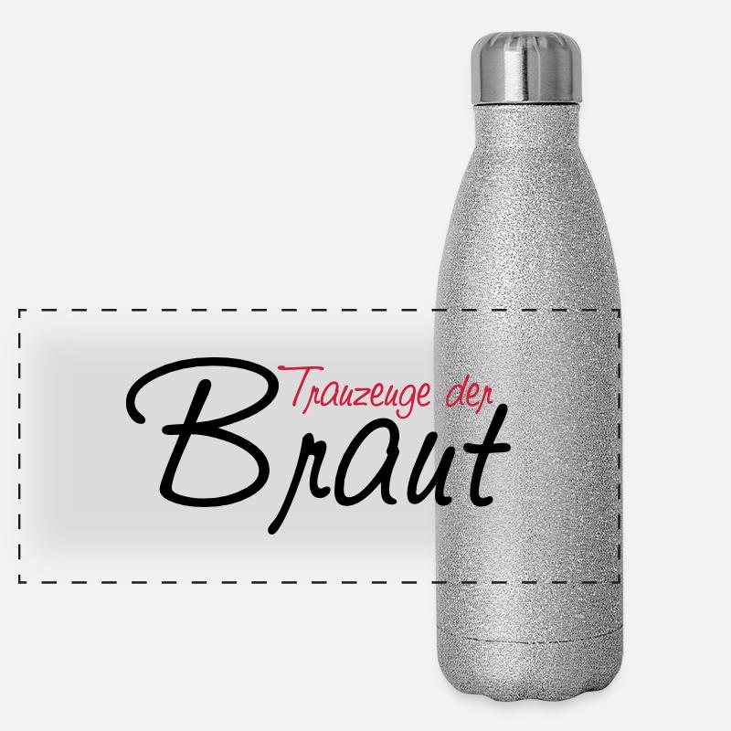 trauzeuge_der_braut Panorama Glitzer Isolierflasche 500 ml
