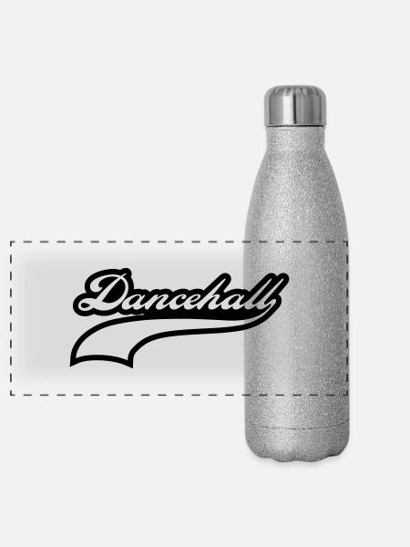 dancehall - Panoramic Glitter Thermal Bottle 500 ml - silver glitter - Front
