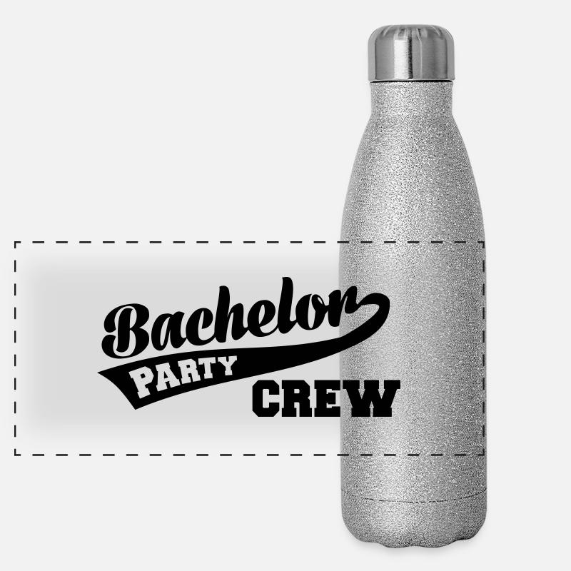 Bachelor Party Crew Panorama Glitzer Isolierflasche 500 ml
