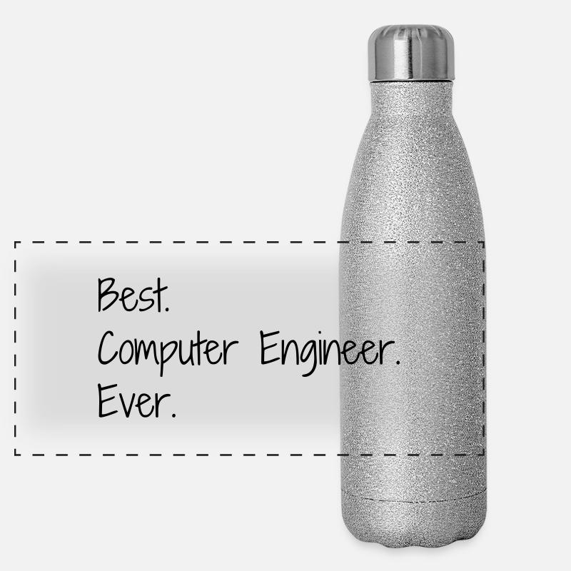 Computer / Informatiker / Aussenseiter / Ingenieur Panorama Glitzer Isolierflasche 500 ml