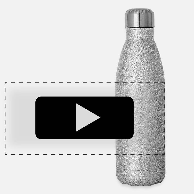 Play - Tasten - Player - Musik Panorama Glitzer Isolierflasche 500 ml