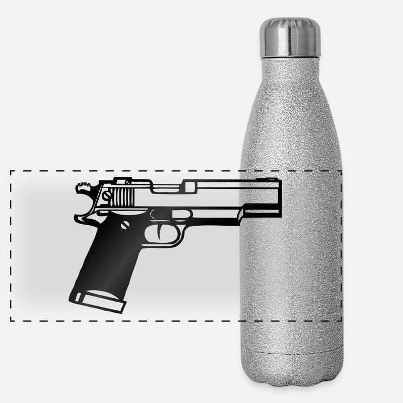 Pistolet Gourde isotherme panoramique pailletée 500 ml