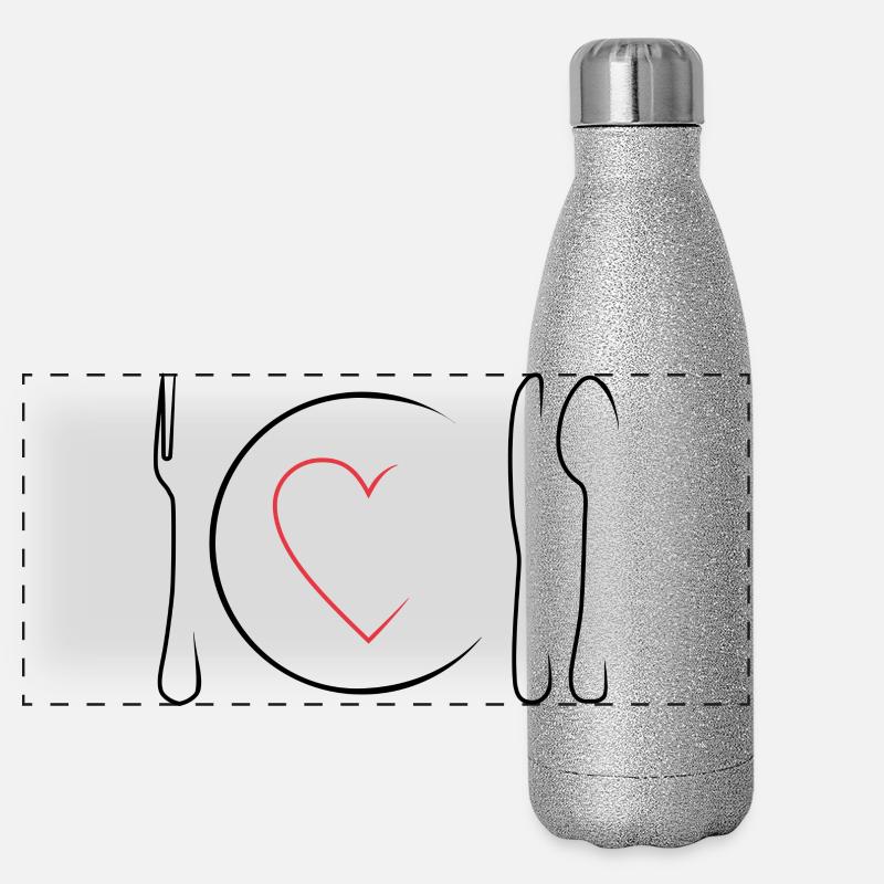 essen Panorama Glitzer Isolierflasche 500 ml