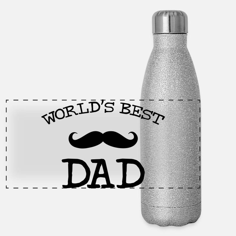 World's Best Dad Panorama Glitzer Isolierflasche 500 ml