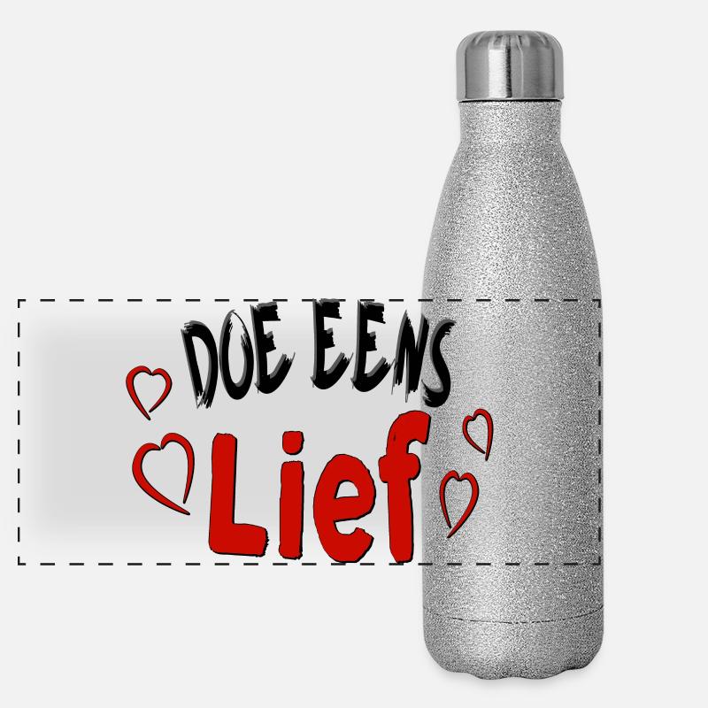 Coeurs Soyez gentils Gourde isotherme panoramique pailletée 500 ml