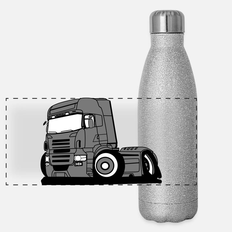 Chauffeur professionnel de véhicule poids lourd Gourde isotherme panoramique pailletée 500 ml