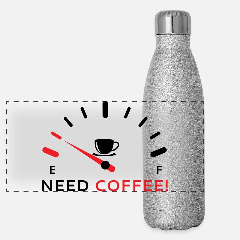Need Coffee 2 Panoramic Glitter Thermal Bottle 500 ml