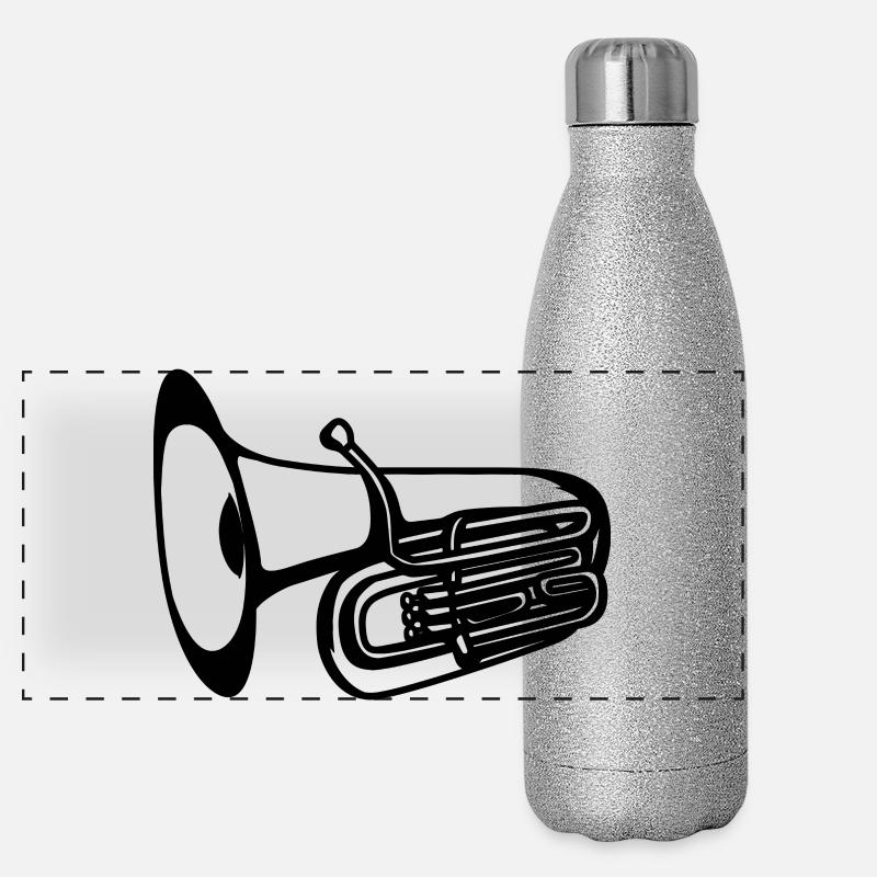 Dessin de tuba Gourde isotherme panoramique pailletée 500 ml
