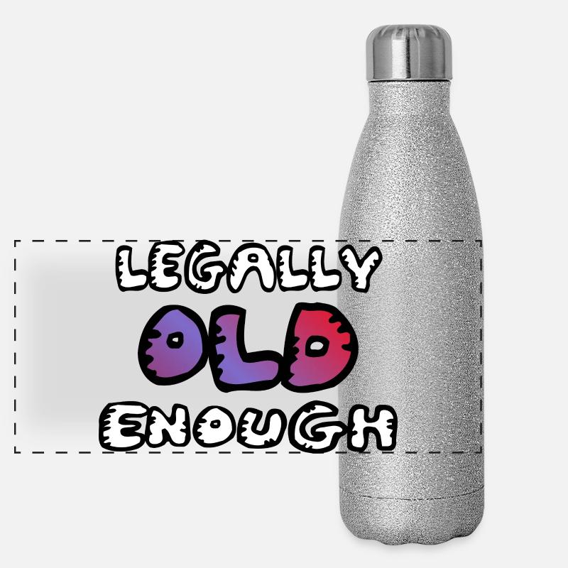 Legally old enough Panorama Glitzer Isolierflasche 500 ml