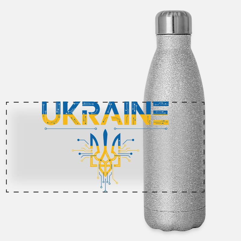Circuit Trident Ukraine Gourde isotherme panoramique pailletée 500 ml