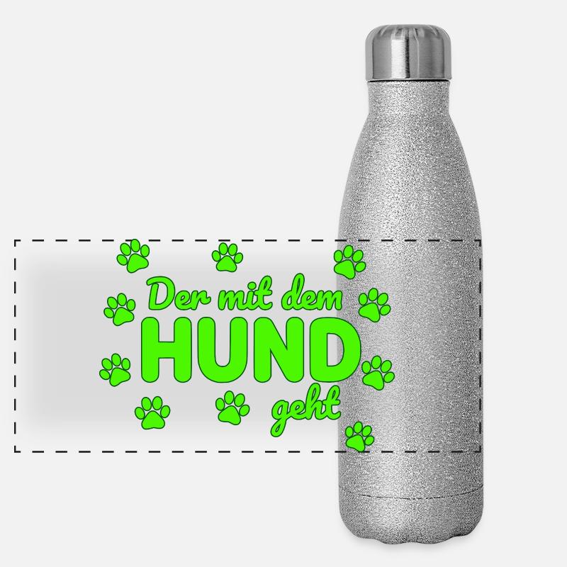 The one with the dog goes saying Panoramic Glitter Thermal Bottle 500 ml