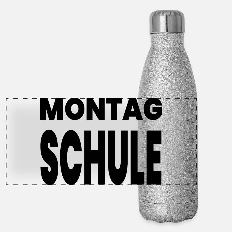 Schule Panorama Glitzer Isolierflasche 500 ml