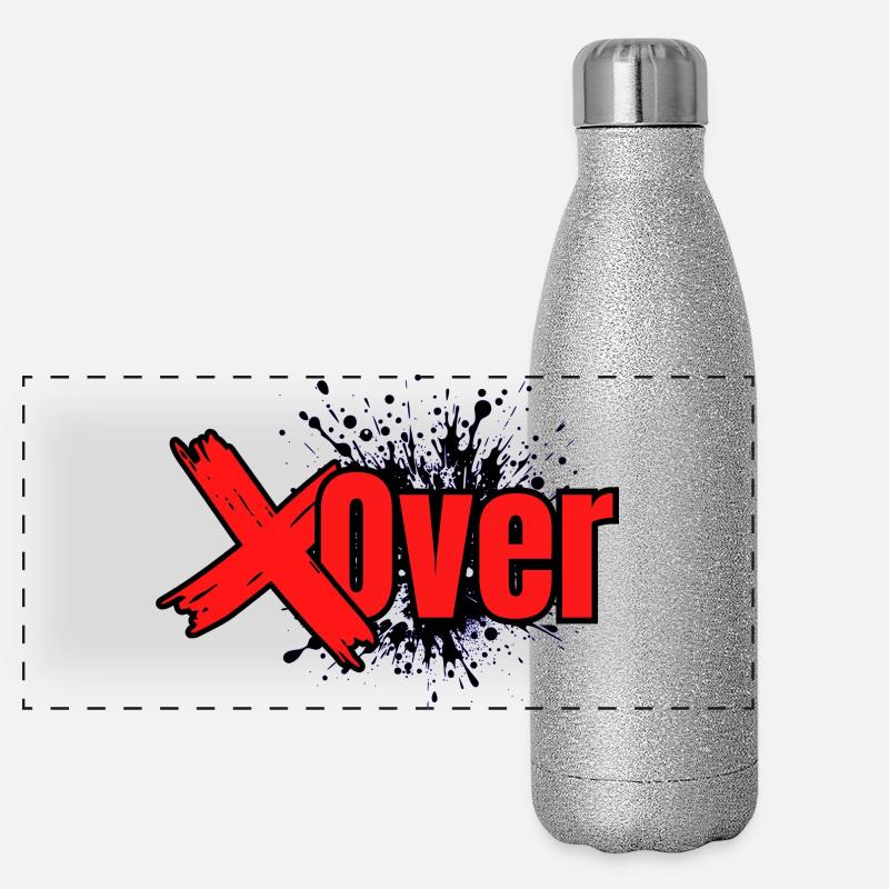 Xover Fusion Red Panoramic Glitter Thermal Bottle 500 ml