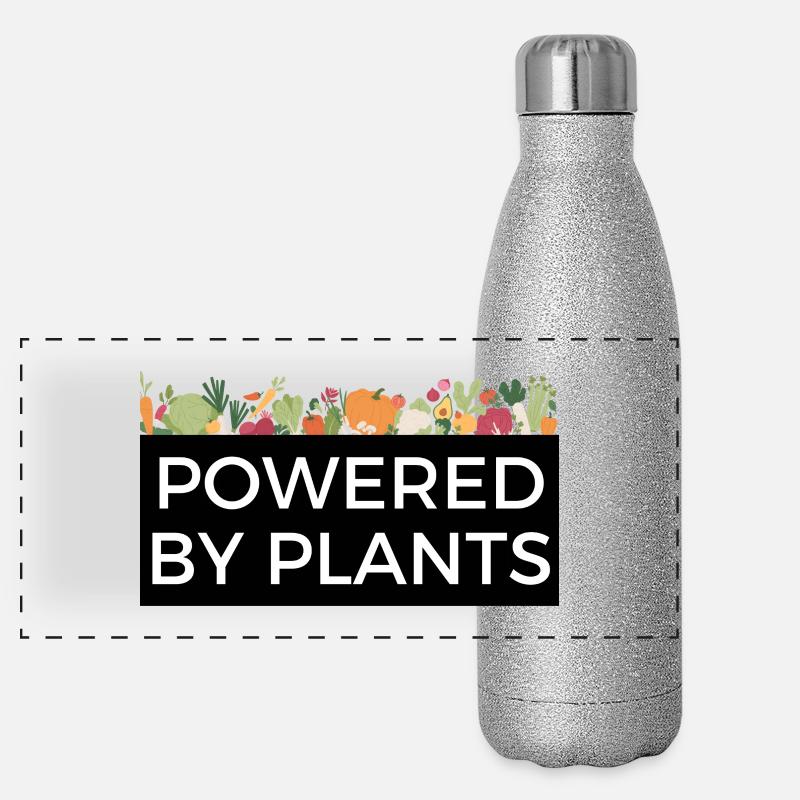 Propulsé par Plants Tee Design Veggie Gourde isotherme panoramique pailletée 500 ml