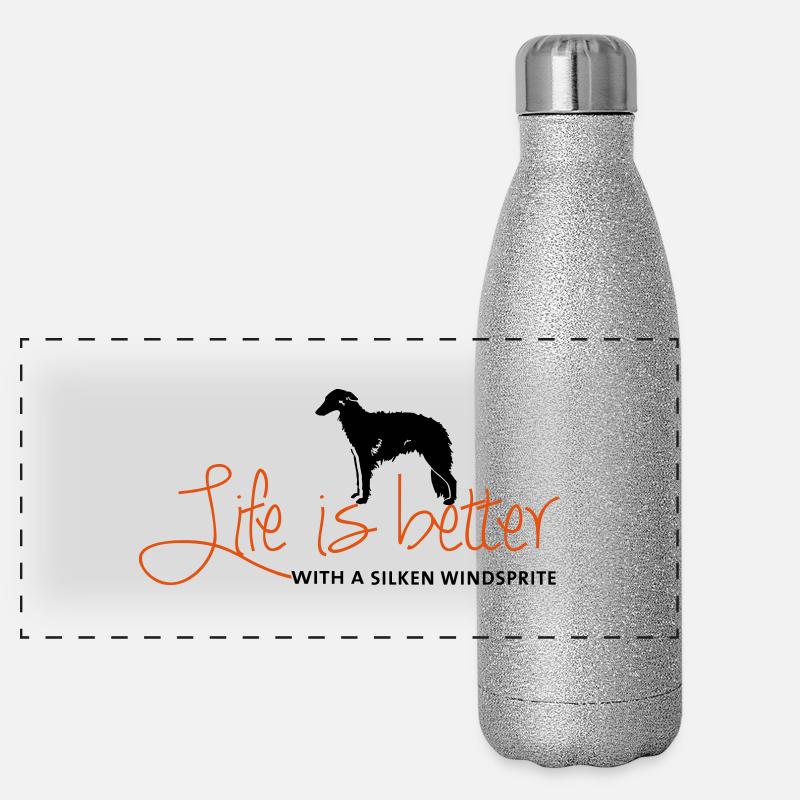 Life is better with a Silken Panorama Glitzer Isolierflasche 500 ml