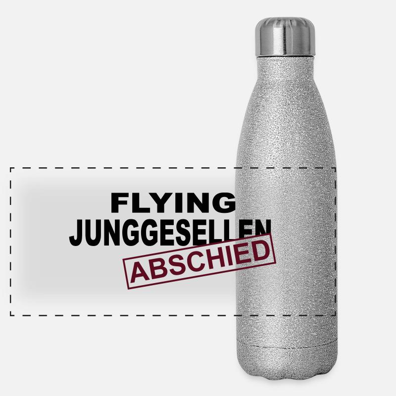 junggesellenabschied Panorama Glitzer Isolierflasche 500 ml