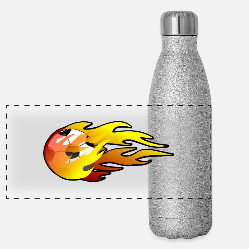Flammenball Panorama Glitzer Isolierflasche 500 ml