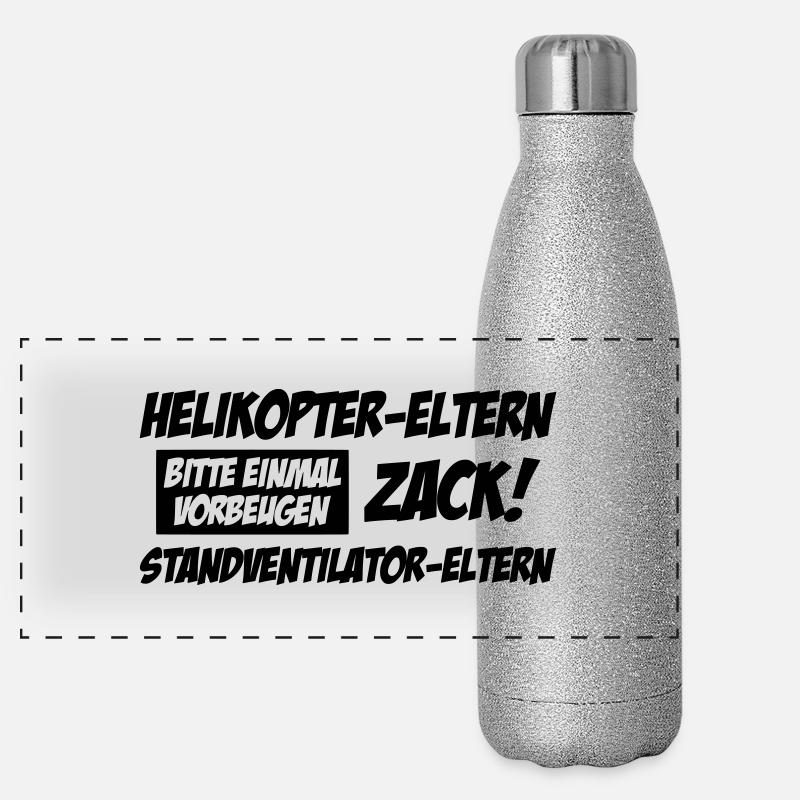 Helikopter-Eltern Panorama Glitzer Isolierflasche 500 ml