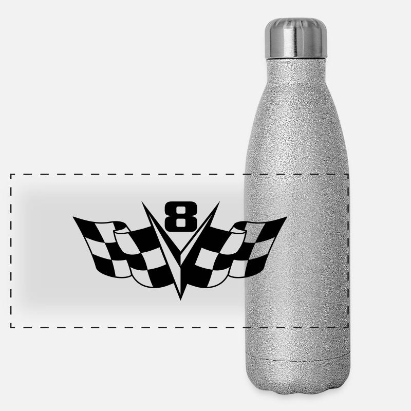 V8 Power Panorama Glitzer Isolierflasche 500 ml