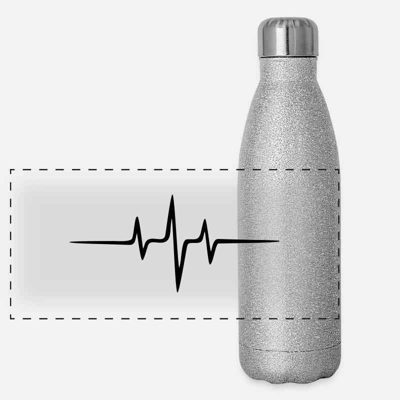 Music Heart rate Dub Techno House Dance Electro Panoramic Glitter Thermal Bottle 500 ml