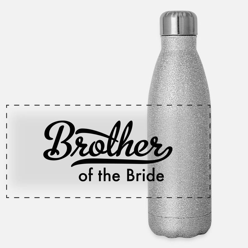 Brother of the bride Panoramic Glitter Thermal Bottle 500 ml