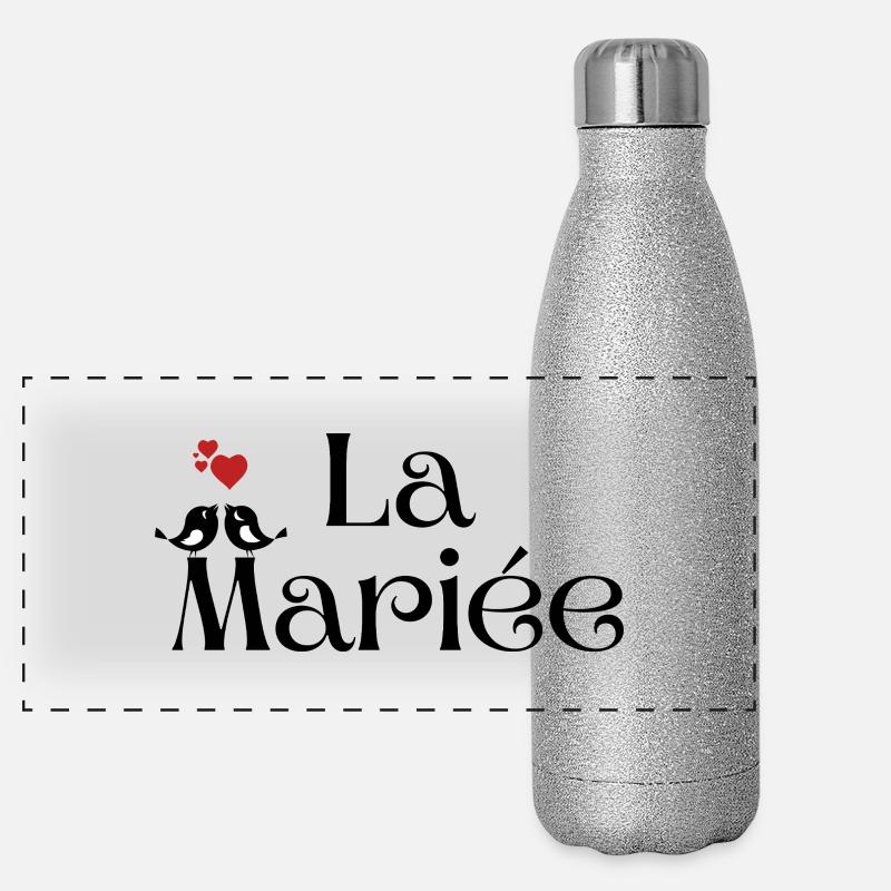 La mariée Gourde isotherme panoramique pailletée 500 ml